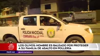 Herido de bala en Los Olivos. América Noticias