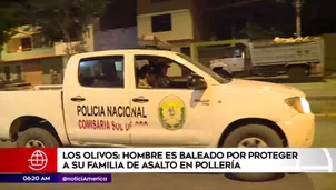 Herido de bala en Los Olivos. América Noticias