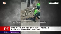 Hombre intentó atacar con cuchillo a policías en San Juan de Miraflores. Foto y video: América Noticias