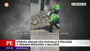 Hombre intentó atacar con cuchillo a policías en San Juan de Miraflores. Foto y video: América Noticias