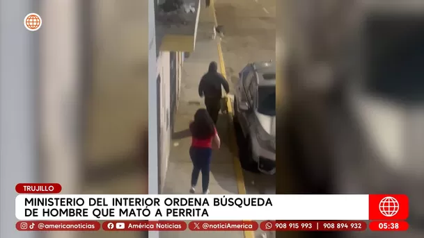 Ministerio del Interior ordena búsqueda de hombre que mató a perrita en Trujillo. Foto: América Noticias