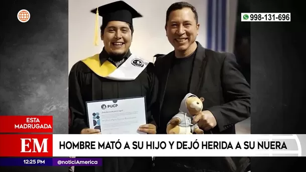 Padre e hijo se mostraban felices | Imagen: América Televisión Padre e hijo se mostraban felices | Imagen: América Televisión