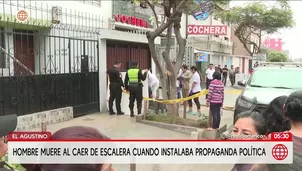 Hombre muere al caer de escalera en El Agustino. Foto y video: América Noticias