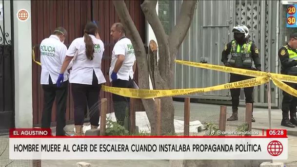 Hombre muere al caer de escalera en El Agustino. Foto: América Noticias