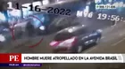 Hombre muere atropellado en la avenida Brasil