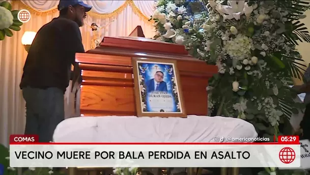 Hombre muere por bala perdida durante un asalto en Comas. Foto: América Noticias