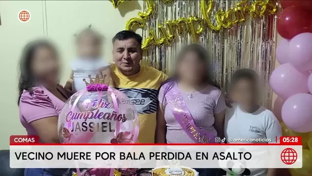 Hombre muere por bala perdida durante un asalto en Comas. Foto: América Noticias