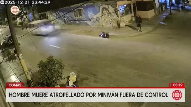 Hombre muere tras ser embestido por miniván en Comas. Foto: América Noticias