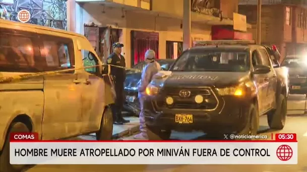 Hombre muere tras ser embestido por miniván en Comas. Foto: América Noticias