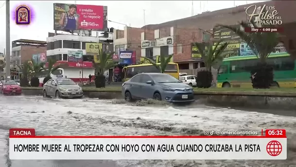 Hombre muere tras tropezar con hoyo con agua en Tacna. Foto: América Noticias Hombre muere tras tropezar con hoyo con agua en Tacna. Foto: América Noticias