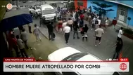 Hombre murió tras ser arrollado por combi en San Martín de Porres