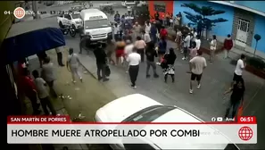 Hombre muere tras ser arrollado por combi en SMP. Foto y video: AN