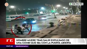 Hombre murió tras caer de combi que iba con la puerta abierta. Foto y video: América Noticias