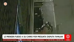 Hombre prende fuego a su taxi por disputa familiar en el Callao. Foto y video: América TV