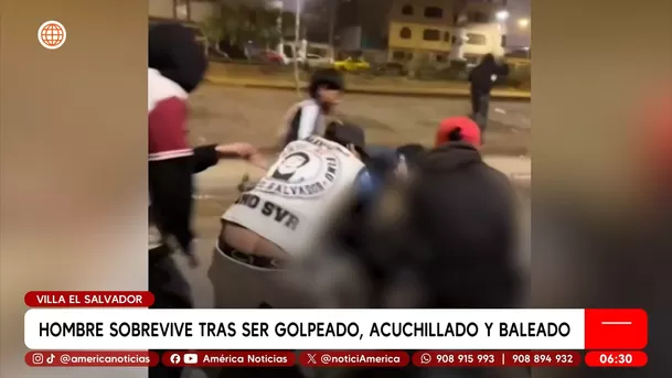 Hombre sobrevive tras brutal ataque con piedras, cuchillo y balas en VES. Foto: América Noticias