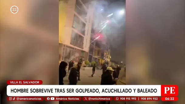 Hombre sobrevive tras brutal ataque con piedras, cuchillo y balas en VES. Foto: América Noticias