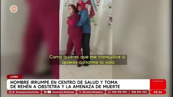 Hombre toma de rehén a obstetra en centro de salud de Andamarca. Foto: América Noticias Hombre toma de rehén a obstetra en centro de salud de Andamarca. Foto: América Noticias