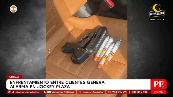 Enfrentamiento entre clientes genera alarma en Jockey Plaza. Foto: América Noticias