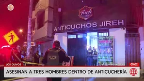 Tres personas son asesinadas por sicarios en una anticuchería de Los Olivos. Foto y video: América Noticias