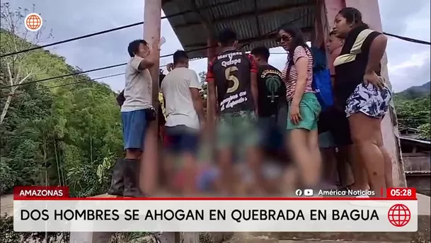 Dos hombres mueren ahogados tras aumento de caudal en quebrada de Bagua. Foto: América Noticias