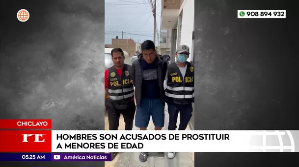 Hombres son acusados de prostituir a menores de edad en Chiclayo. Foto: América Noticias