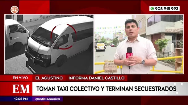 Toman taxi colectivo y terminan secuetrados en El Agustino. Foto: América Noticias