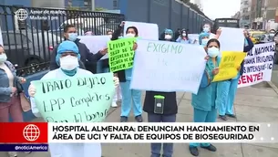 Protesta en el hospital Almenara.