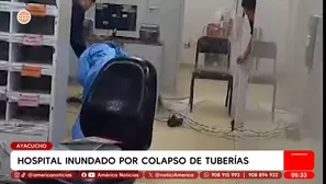 Hospital inundado por colapso de tuberías en Ayacucho. Foto y video: América Noticias