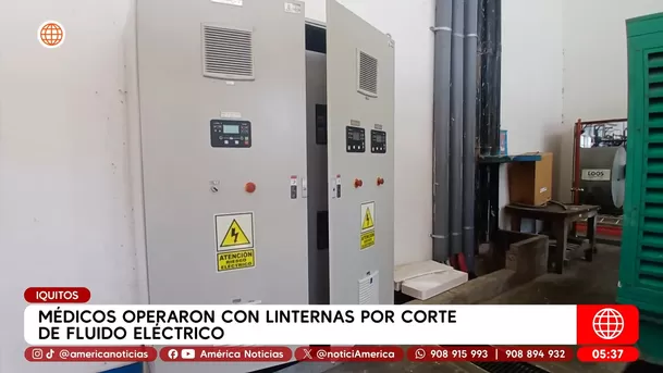 Médicos operaron con linternas por corte de fluido eléctrico en Iquitos. Foto: América Noticias