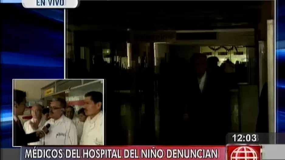 Médicos del Hospital del Niño denunciaron falta de energía eléctrica