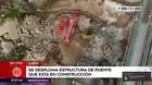 Hoy habilitarán vía alterna tras derrumbe de puente Lurín