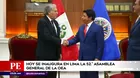 Hoy se inaugura en Lima la 52 Asamblea General de la OEA