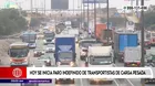 Hoy se inicia paro indefinido de transportistas de carga pesada