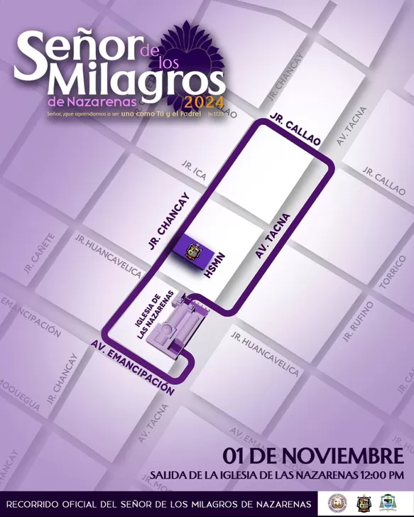 Hoy es la última salida del año del Señor de Los Milagros