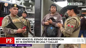 Hoy vence el estado de emergencia en 14 distritos de Lima y Callao. Foto y video: América Noticias