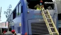 Accidente en Huachipa. Foto: captura de video Canal N.