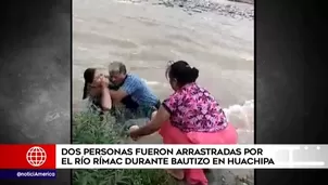 Bautizo en el río Rímac. América Noticias