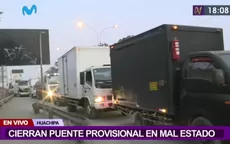 Huachipa: Gran congestión vehicular ante cierre del puente provisional Huaycoloro - Noticias de huachipa