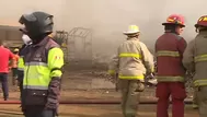 Huachipa: Incendio arrasó almacén de chatarra