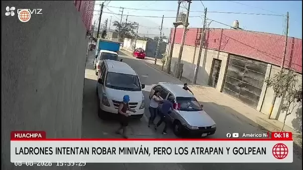 Huachipa: evitan robo de minivan y retienen a ladron/ América Noticias Huachipa: evitan robo de minivan y retienen a ladron/ América Noticias