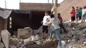 Casas destruidas dejó el huaico en Aplao. Foto: Captura de TV