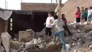 Casas destruidas dejó el huaico en Aplao. Foto: Captura de TV