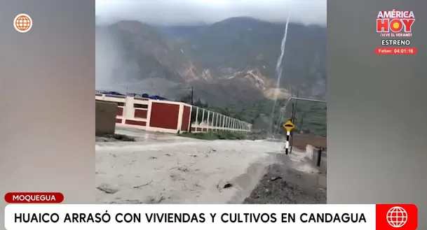 Huaico arrasó con viviendas y cultivos en Moquegua. Foto: América Noticias Huaico arrasó con viviendas y cultivos en Moquegua. Foto: América Noticias