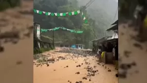 Huaico en Huánuco bloquea tránsito y afecta viviendas. Video: Canal N