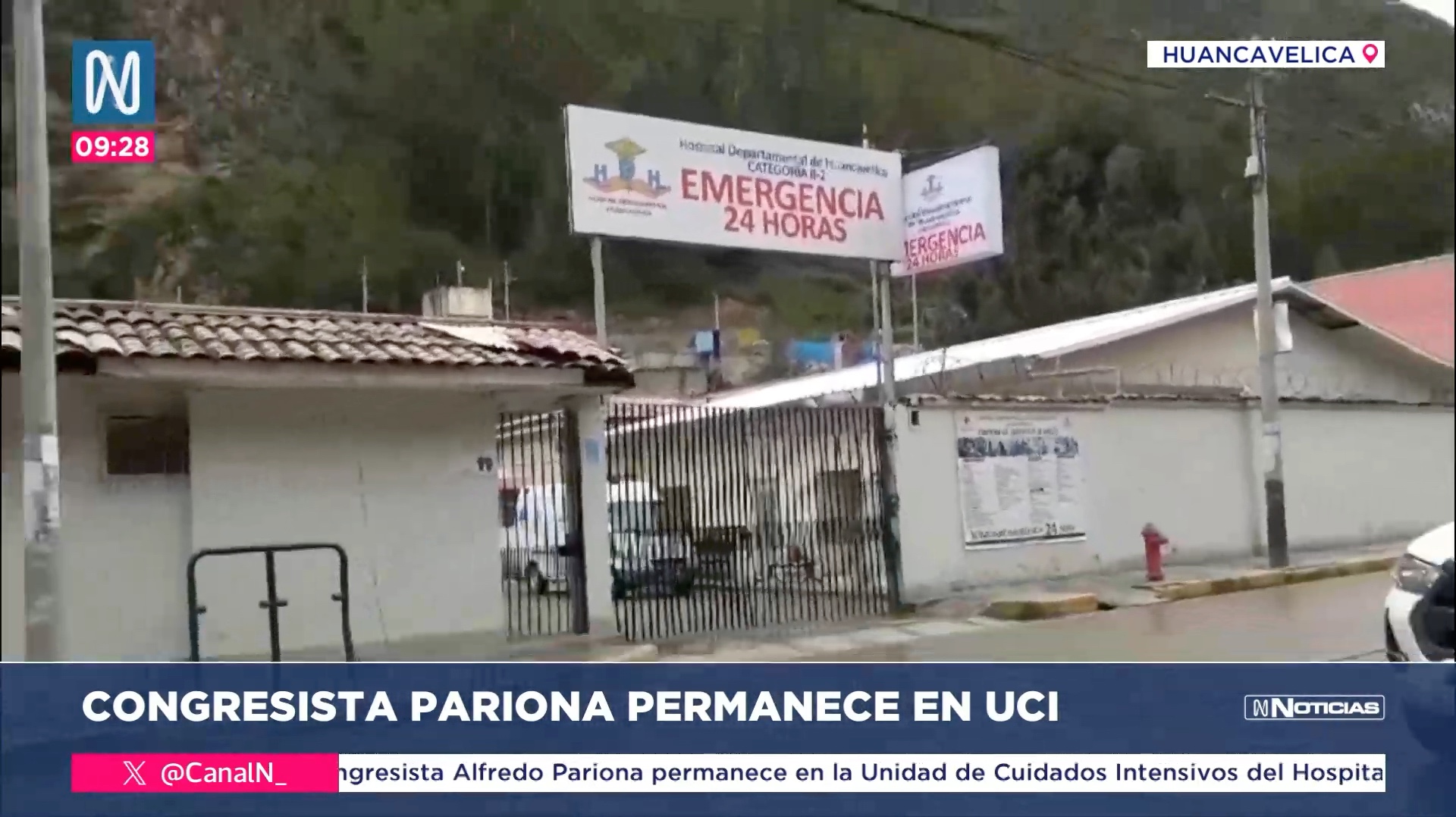 Huancavelica: Congresista Alfredo Pariona permanece en UCI