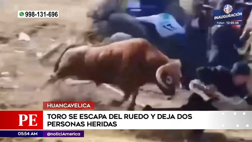 Huancavelica: Toro escapó de ruedo y dejó heridos a su paso