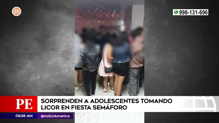 Huancayo: Adolescentes intervenidos tras tomar licor en fiesta semáforo