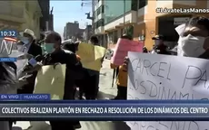 Huancayo: Colectivos realizan plantón en rechazo a resolución por caso Dinámicos del Centro - Noticias de caja-huancayo