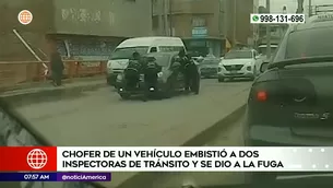 Conductor embiste fiscalizadores para evitar operativo | Video: América Televisión