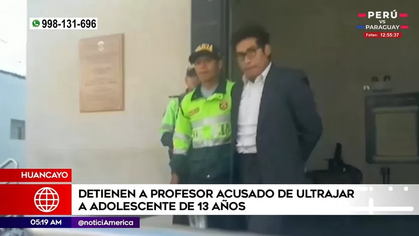 Huancayo: Detienen a profesor acusado de ultrajar a adolescente de 13 años
